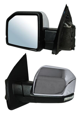 12386 ESPEJO LH ELECTRICO CROMADO C/LUZ INFERIOR LED C/MEMORIA C/DIRECCIONAL S/PUNTO CIEGO C/SENSOR C/DESEMPAÑANTE AUTOABATIBLE ~ FORD FORD P/U 2015 - 2018