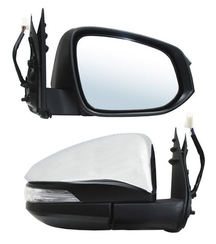 14268 ESPEJO RH ELECTRICO CROMADO C/DIRECCIONAL 7 PINES ~ TOYOTA HILUX 2016 - 2022