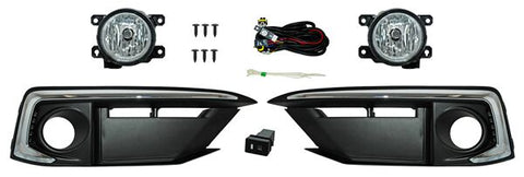 13412 FARO NIEBLA LH/RH JGO C/REJILLAS C/FILO CROMADO ~ HONDA CIVIC 2019 - 2020