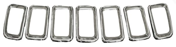 10972 MOLDURA DE CORAZA CROMADA JGO DE 7 PZAS ~ JEEP COMPASS 2012 - 2017