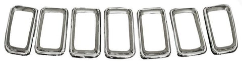 10972 MOLDURA DE CORAZA CROMADA JGO DE 7 PZAS ~ JEEP COMPASS 2012 - 2017