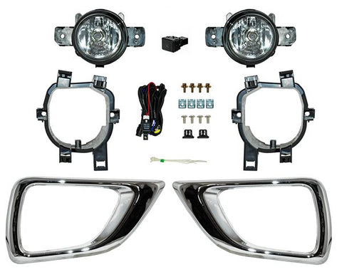 14877 FARO NIEBLA LH/RH JUEGO C/REJILLA BICEL CROMADO ~ NISSAN NISSAN P/U MEX 2016 - 2020