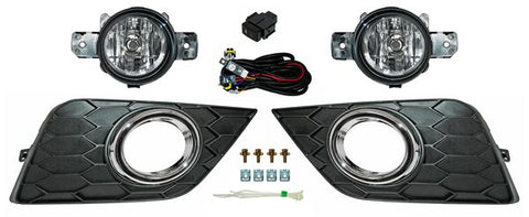 11969 FARO NIEBLA LH/RH JUEGO C/REJILLAS FILO CROMADO ~ NISSAN SENTRA 2017 - 2019