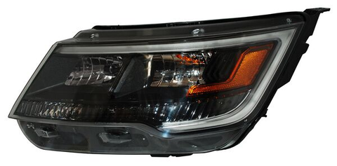 10593 FARO RH FONDO NEGRO C/LEDS (REM) ~ FORD EXPLORER 2016 - 2017