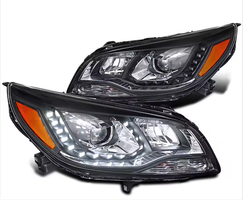 14759 FARO LH/RH JGO FONDO NEGRO C/LEDS CHN ~ CHEVROLET MALIBU 2013 - 2015