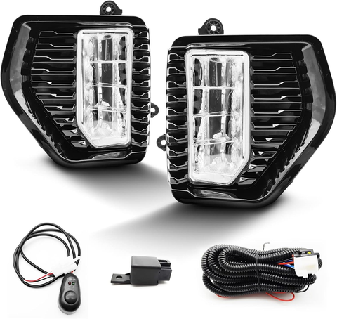 16043 FARO NIEBLA JGO LEDS C/REJILLA FILO CROMO ~ GMC GMC P/U 2019 - 2021